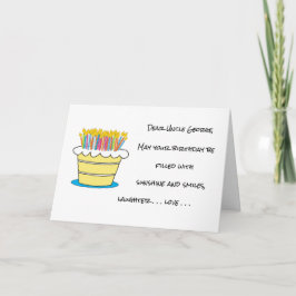 Cartão Personalize Name and Age Happy Birthday Greeting