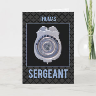 Cartão Personalize Name Promotion to Sergeant in Police