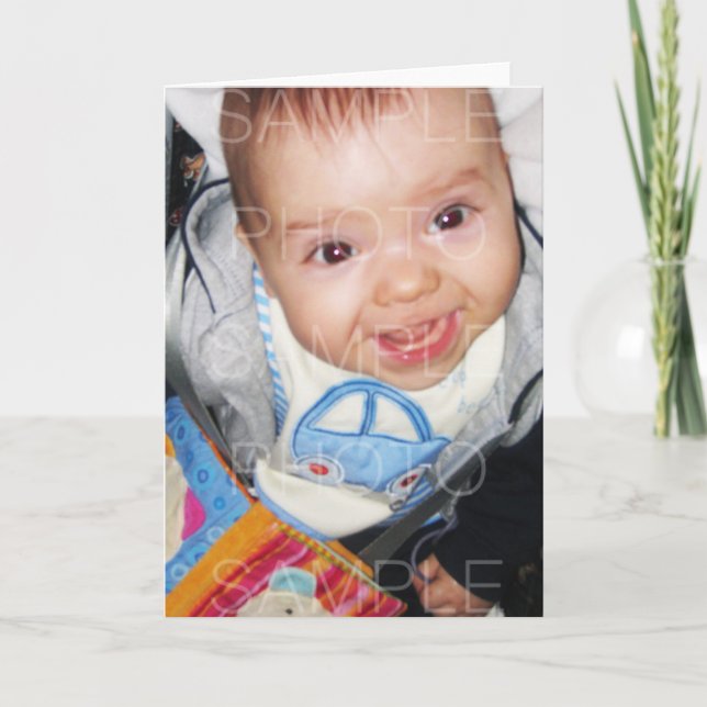 Cartão Personalize-o com a sua fotografia (Frente)