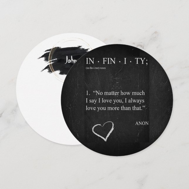 Cartão Personalize o INFINITY AMA MAIS Namorados (Frente/Verso)