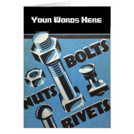 Cartão Personalize os rebites, loucos - e - os parafusos