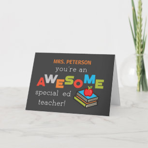 Cartão Personalize Special Ed Teacher Appreciation Day