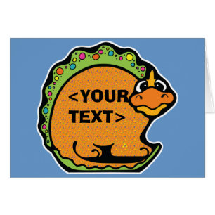 Cartão Personalize um dinossauro,<YOUR TEXT>