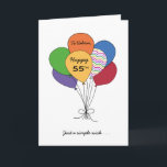 Cartão Personalize With Name~Happy 55th Birthday Wish<br><div class="desc"></div>