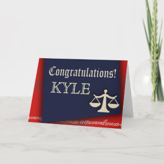 Cartão Personalize your own law school graduate design