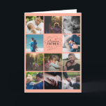Cartão Personalized 11 Photo Collage Father's Day Card<br><div class="desc">custom The perfect Father's Day Card, gift your father personalized with yours photos and text, Edit the text, and customize the fonts and colors to create your own unique Father's Day cards for dad and grandpa, This modern minimalist design features a photo collage layout Instagram photos and handwritten style script...</div>