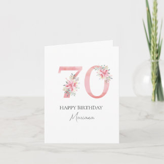 Cartão Personalized 70 years old card