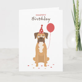 Cartão Personalized Boxer Birthday Card, boxer lover card