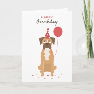 Cartão Personalized Boxer Birthday Card, boxer lover card