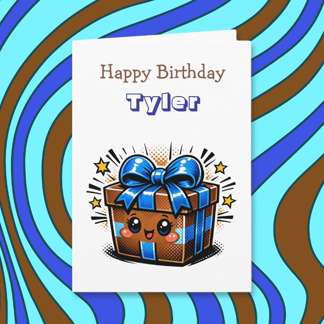 Cartão Personalized Boy's Birthday | Cupcake  (Criador carregado)