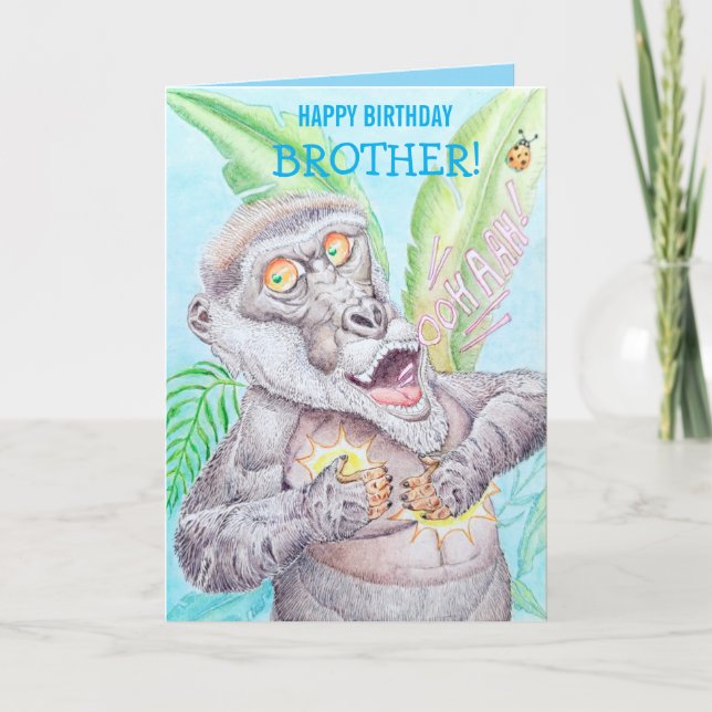 Cartão Personalized Brother's Birthday Greeting Card  (Frente)