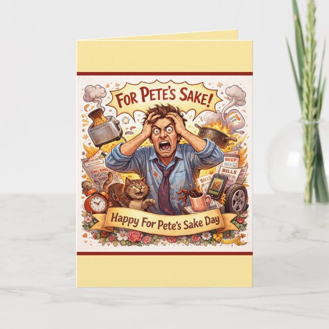 Cartão Personalized Card For Pete's Sake Day/Feb 26 (Frente)