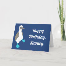 Personalized Cartoon Blue-Footed Booby Bird