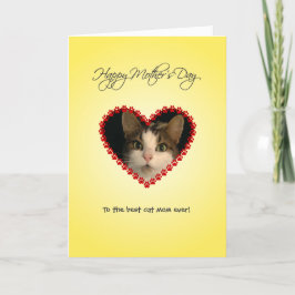 Cartão Personalized cat mom Mothers Day