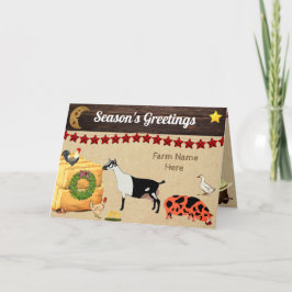 Cartão Personalized - Country Christmas Alpine Goat
