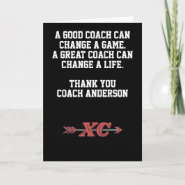 Cartão Personalized Cross Country Coach From Team XC