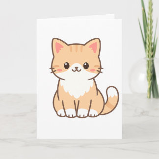 Cartão Personalized Cute Cat Gift – Custom Pet Name Minim