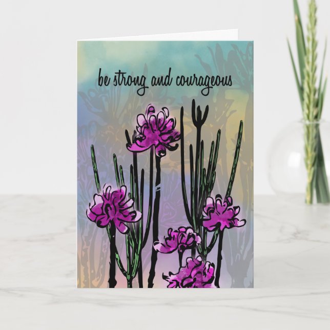 Cartão Personalized Desert Blooms for Encouragement (Frente)