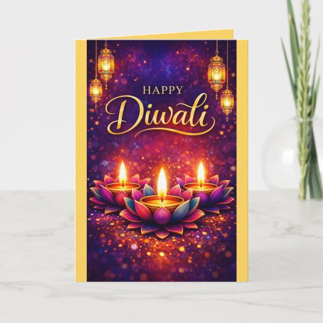Cartão Personalized Diwali Celebration Festival Card (Frente)