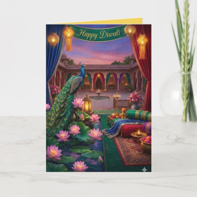 Cartão Personalized Diwali Festival Greeting Card (Frente)