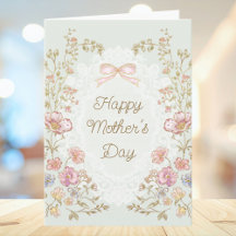 Personalized Elegant Vintage Floral Mother’s Day