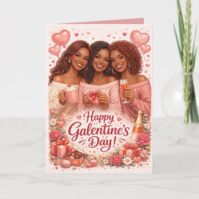 Cartão Personalized Galentine's Greeting Card (Frente)