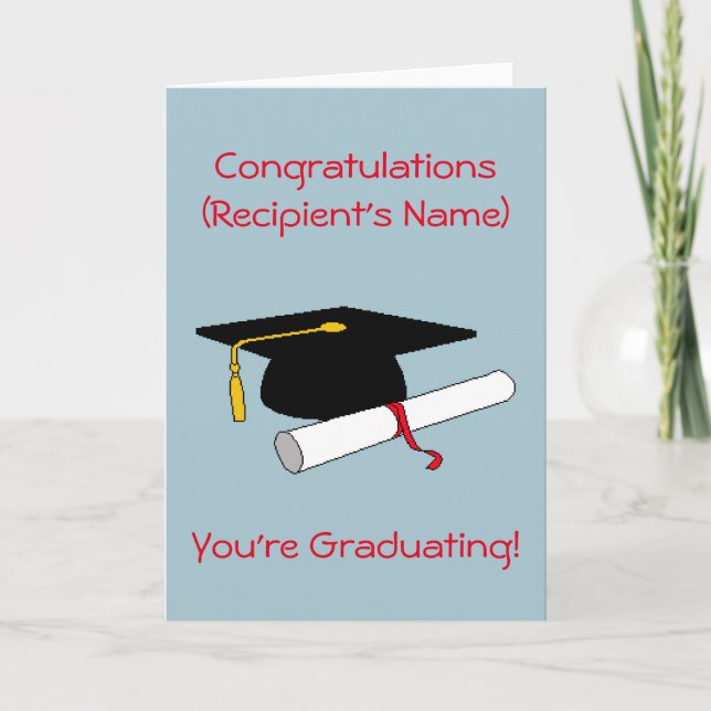 Cartão Personalized Graduation Card (Frente)