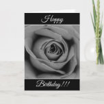Cartão Personalized Happy Birthday Rose Greeting Card<br><div class="desc">Personalized Happy Birthday Rose Greeting Card</div>