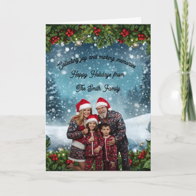 Cartão Personalized Holiday Card (Frente)