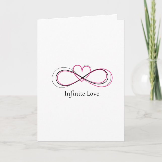 Cartão Personalized Infinite Love 1 Valentine Card (Frente)