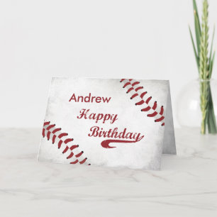 Cartão Personalized Name, Andrew Birthday Large Grunge Ba