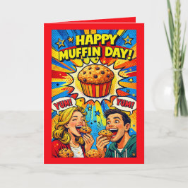 Cartão Personalized National Muffin Day Greeting Card