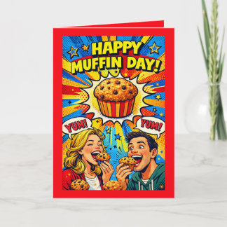Cartão Personalized National Muffin Day Greeting Card