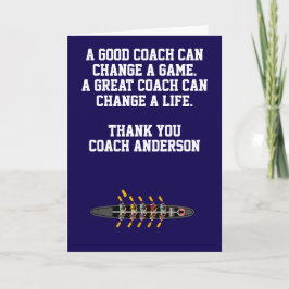 Cartão Personalized Rowing Coach From Team Rower