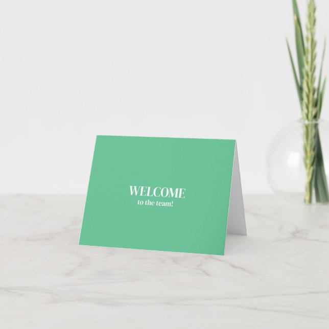Cartão Personalized simple Elegant Welcome to the team (Frente)