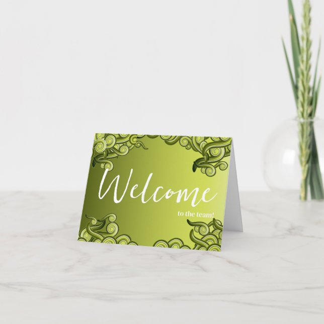 Cartão Personalized simple Elegant Welcome to the team (Frente)