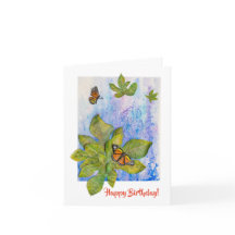 Personalized Small Greeting Card with Butterflies