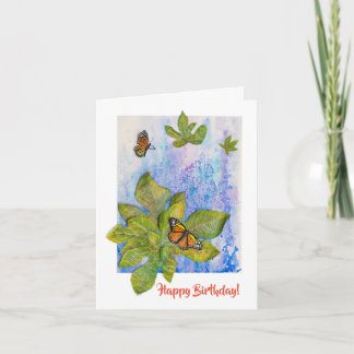 Cartão Personalized Small Greeting Card with Butterflies