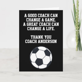 Cartão Personalized Soccer Coach From Team Players
