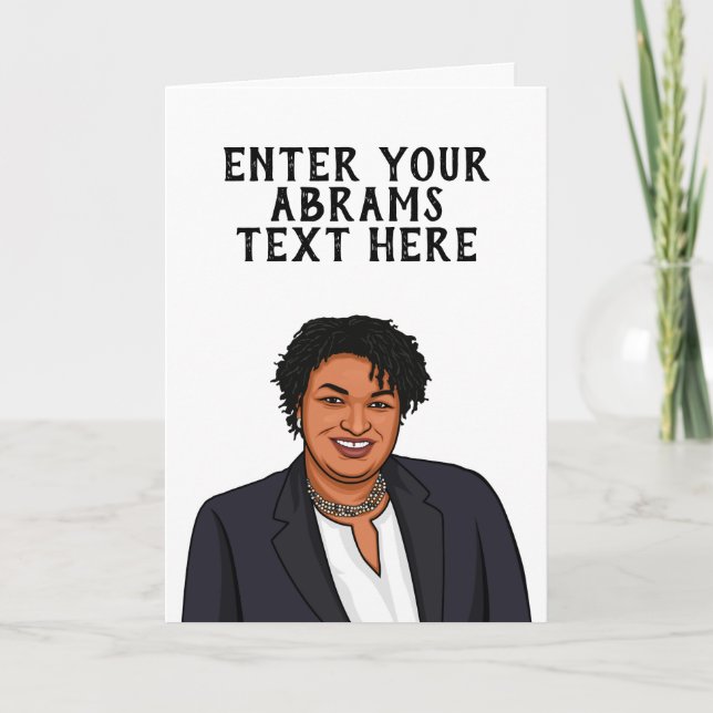 CARTÃO PERSONALIZED STACEY ABRAMS (Frente)