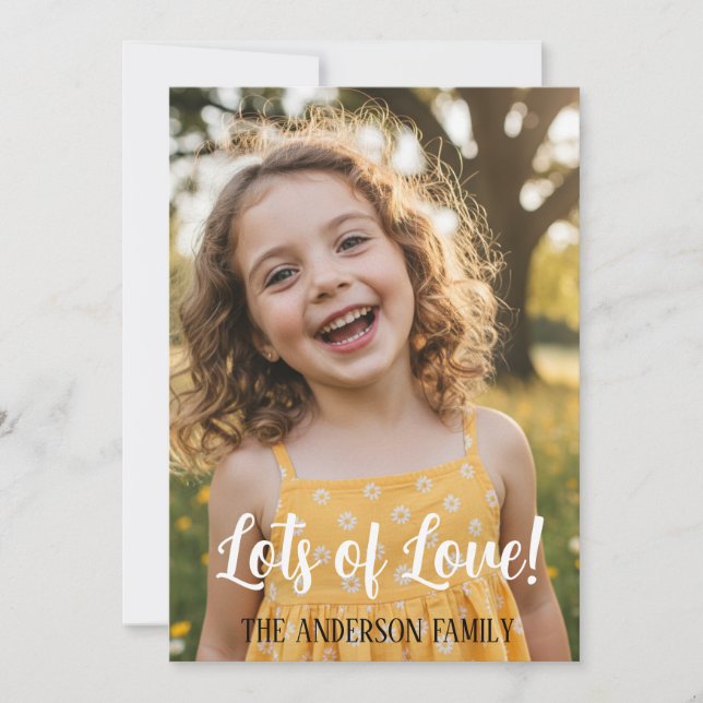 Cartão Personalized Valentines Day Photo  (Frente)