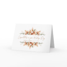 Personalized Wedding Congratulations Terracotta 