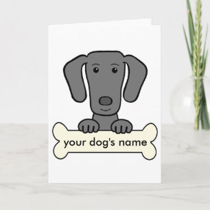 Cartão Personalized Weimaraner