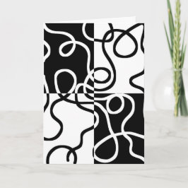 Cartão Persuasão linear II: Abstrato preto e branco