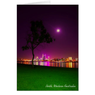Cartão Perth City Lights do sul do perth Foreshore