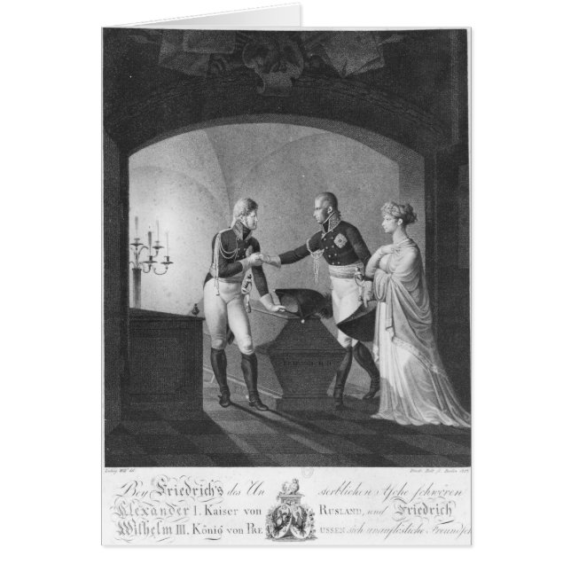 Cartão Perto das cinzas de Friederick II (Frente)