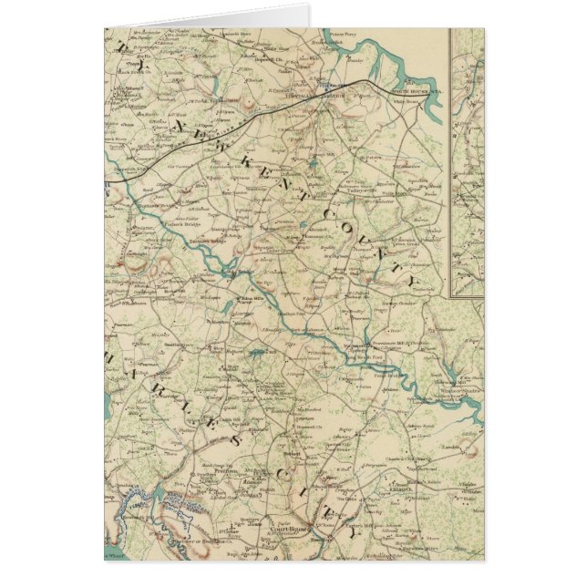 Cartão Perto de Richmond, Va, Península (Frente)