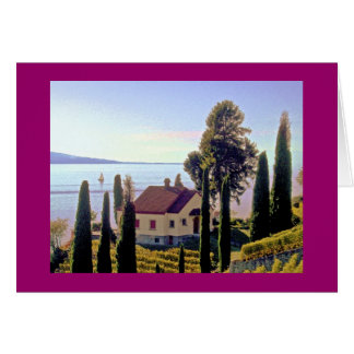 Cartão perto de St. Saphorin, Lavaux, suiça