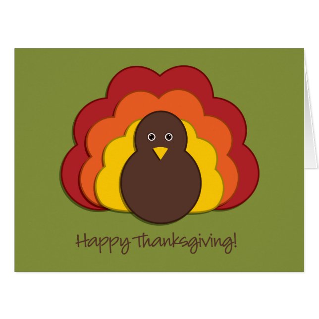 Cartão Peru de Ação de Graças (Frente horizontal)