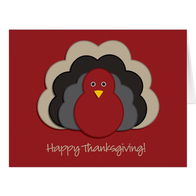 Cartão Peru de Ação de Graças (Frente horizontal)